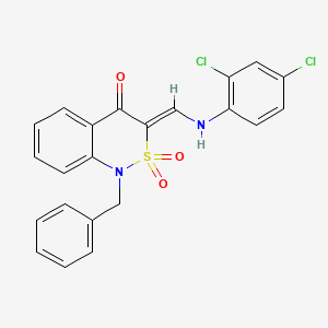 (Z)-1-benzyl-3-(((2,4-dichlorophenyl)amino)methylene)-1H-benzo[c][1,2]thiazin-4(3H)-one 2,2-dioxide