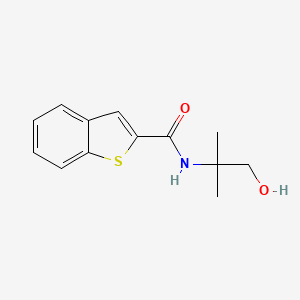 molecular formula C13H15NO2S B2739907 N-(1-Hydroxy-2-methylpropan-2-yl)-1-benzothiophene-2-carboxamide CAS No. 749268-76-6