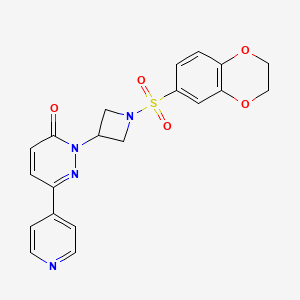 2-[1-(2,3-Dihydro-1,4-benzodioxin-6-ylsulfonyl)azetidin-3-yl]-6-pyridin-4-ylpyridazin-3-one