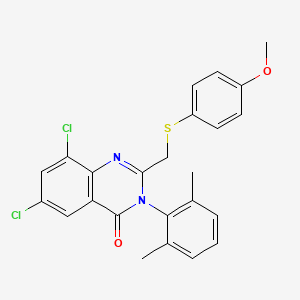 6,8-Dichloro-3-(2,6-dimethylphenyl)-2-[(4-methoxyphenyl)sulfanylmethyl]quinazolin-4-one