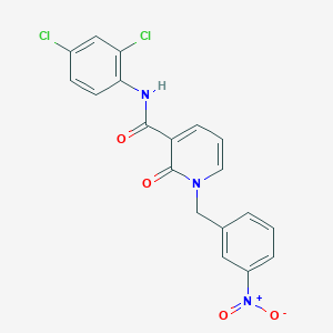 molecular formula C19H13Cl2N3O4 B2739921 N-(2,4-dichlorophenyl)-1-(3-nitrobenzyl)-2-oxo-1,2-dihydropyridine-3-carboxamide CAS No. 899740-83-1