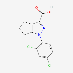 molecular formula C13H10Cl2N2O2 B2739967 1-(2,4-dichlorophenyl)-1H,4H,5H,6H-cyclopenta[c]pyrazole-3-carboxylic acid CAS No. 926253-82-9