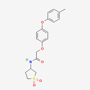 molecular formula C19H21NO5S B2739975 N-(1,1-dioxothiolan-3-yl)-2-[4-(4-methylphenoxy)phenoxy]acetamide CAS No. 342595-35-1
