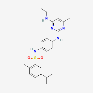 N-(4-((4-(ethylamino)-6-methylpyrimidin-2-yl)amino)phenyl)-5-isopropyl-2-methylbenzenesulfonamide