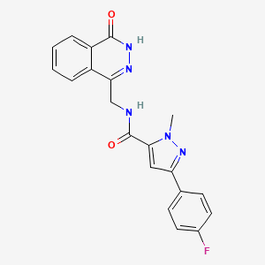 3-(4-fluorophenyl)-1-methyl-N-((4-oxo-3,4-dihydrophthalazin-1-yl)methyl)-1H-pyrazole-5-carboxamide