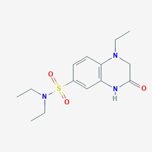 molecular formula C14H21N3O3S B2739987 N,N,1-triethyl-3-oxo-1,2,3,4-tetrahydroquinoxaline-6-sulfonamide CAS No. 380341-47-9