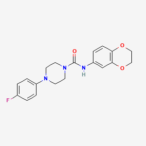 N-(2,3-dihydro-1,4-benzodioxin-6-yl)-4-(4-fluorophenyl)tetrahydro-1(2H)-pyrazinecarboxamide