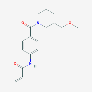 molecular formula C17H22N2O3 B2739989 N-[4-[3-(Methoxymethyl)piperidine-1-carbonyl]phenyl]prop-2-enamide CAS No. 2361800-00-0