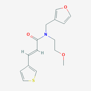 molecular formula C15H17NO3S B2739991 (E)-N-(furan-3-ylmethyl)-N-(2-methoxyethyl)-3-(thiophen-3-yl)acrylamide CAS No. 1421588-34-2