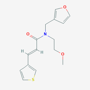 (2E)-N-[(furan-3-yl)methyl]-N-(2-methoxyethyl)-3-(thiophen-3-yl)prop-2-enamide