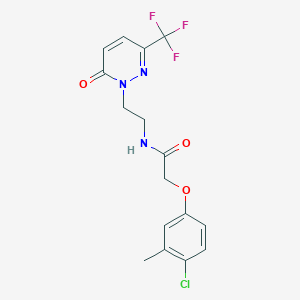 2-(4-Chloro-3-methylphenoxy)-N-[2-[6-oxo-3-(trifluoromethyl)pyridazin-1-yl]ethyl]acetamide