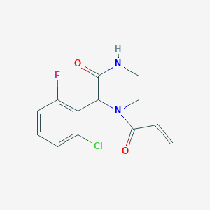 3-(2-Chloro-6-fluorophenyl)-4-(prop-2-enoyl)piperazin-2-one
