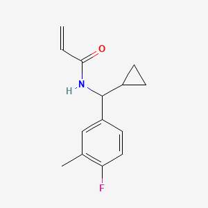 N-[Cyclopropyl-(4-fluoro-3-methylphenyl)methyl]prop-2-enamide