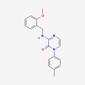 molecular formula C19H19N3O2 B2740010 3-[(2-Methoxyphenyl)methylamino]-1-(4-methylphenyl)pyrazin-2-one CAS No. 951561-23-2