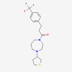 1-[4-(Thiolan-3-yl)-1,4-diazepan-1-yl]-3-[4-(trifluoromethyl)phenyl]propan-1-one
