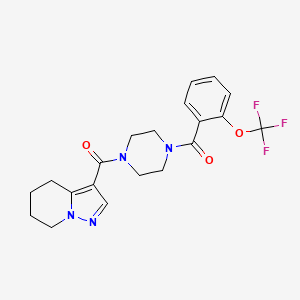 (4,5,6,7-Tetrahydropyrazolo[1,5-a]pyridin-3-yl)(4-(2-(trifluoromethoxy)benzoyl)piperazin-1-yl)methanone