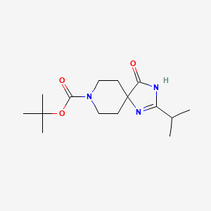 tert-Butyl 2-isopropyl-4-oxo-1,3,8-triazaspiro[4.5]dec-1-ene-8-carboxylate