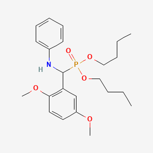 molecular formula C23H34NO5P B2740041 N-[dibutoxyphosphoryl-(2,5-dimethoxyphenyl)methyl]aniline CAS No. 431885-75-5