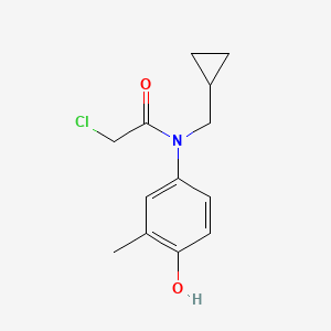 molecular formula C13H16ClNO2 B2740056 2-Chloro-N-(cyclopropylmethyl)-N-(4-hydroxy-3-methylphenyl)acetamide CAS No. 1397186-23-0