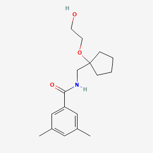 molecular formula C17H25NO3 B2740057 N-((1-(2-hydroxyethoxy)cyclopentyl)methyl)-3,5-dimethylbenzamide CAS No. 2320957-00-2