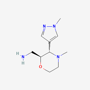 [(2S,3S)-4-methyl-3-(1-methyl-1H-pyrazol-4-yl)morpholin-2-yl]methanamine