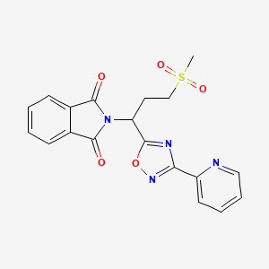 2-(3-(Methylsulfonyl)-1-(3-(pyridin-2-yl)-1,2,4-oxadiazol-5-yl)propyl)isoindoline-1,3-dione