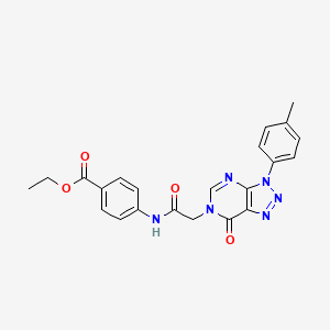 ethyl 4-(2-(7-oxo-3-(p-tolyl)-3H-[1,2,3]triazolo[4,5-d]pyrimidin-6(7H)-yl)acetamido)benzoate