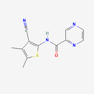 N-(3-cyano-4,5-dimethylthiophen-2-yl)pyrazine-2-carboxamide
