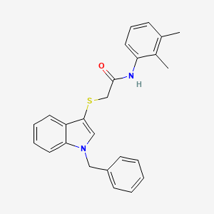 molecular formula C25H24N2OS B2740093 2-(1-苄基吲哚-3-基)硫醚-N-(2,3-二甲基苯基)乙酰胺 CAS No. 681273-65-4