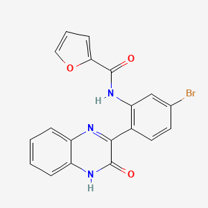 molecular formula C19H12BrN3O3 B2740100 N-[5-bromo-2-(3-hydroxyquinoxalin-2-yl)phenyl]furan-2-carboxamide CAS No. 1797228-62-6