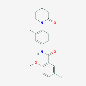 5-chloro-2-methoxy-N-(3-methyl-4-(2-oxopiperidin-1-yl)phenyl)benzamide