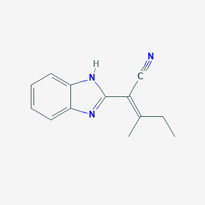 molecular formula C13H13N3 B274011 2-(1H-benzimidazol-2-yl)-3-methyl-2-pentenenitrile 