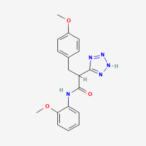 molecular formula C18H19N5O3 B2740123 N-(2-methoxyphenyl)-3-(4-methoxyphenyl)-2-(2H-tetrazol-5-yl)propanamide CAS No. 483993-14-2