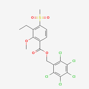 2,3,4,5,6-Pentachlorobenzyl 3-ethyl-2-methoxy-4-(methylsulfonyl)benzoate
