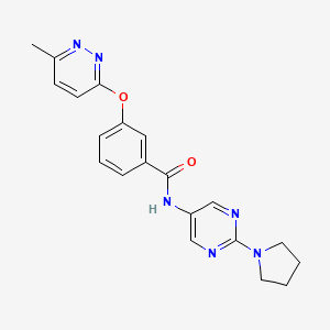 3-((6-methylpyridazin-3-yl)oxy)-N-(2-(pyrrolidin-1-yl)pyrimidin-5-yl)benzamide