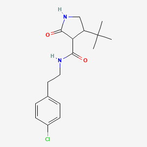 4-tert-butyl-N-[2-(4-chlorophenyl)ethyl]-2-oxopyrrolidine-3-carboxamide