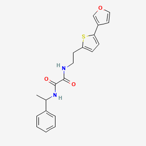 N1-(2-(5-(furan-3-yl)thiophen-2-yl)ethyl)-N2-(1-phenylethyl)oxalamide