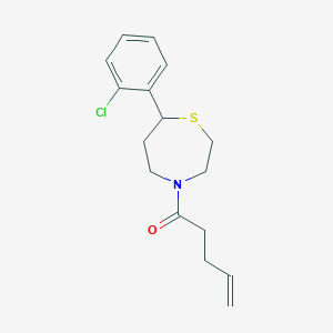 molecular formula C16H20ClNOS B2740137 1-(7-(2-氯苯基)-1,4-噻吩-4-基)戊-4-烯-1-酮 CAS No. 1798638-27-3