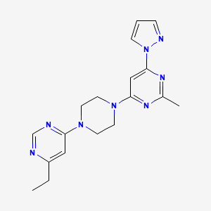 4-[4-(6-Ethylpyrimidin-4-yl)piperazin-1-yl]-2-methyl-6-pyrazol-1-ylpyrimidine