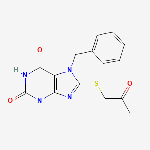 7-Benzyl-3-methyl-8-(2-oxo-propylsulfanyl)-3,7-dihydro-purine-2,6-dione