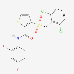 3-[(2,6-dichlorobenzyl)sulfonyl]-N-(2,4-difluorophenyl)-2-thiophenecarboxamide