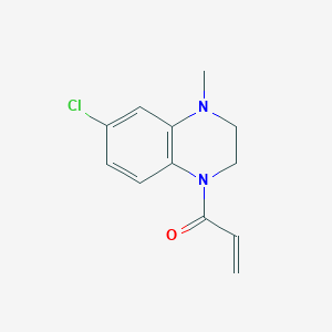 molecular formula C12H13ClN2O B2740165 1-(6-Chloro-4-methyl-2,3-dihydroquinoxalin-1-yl)prop-2-en-1-one CAS No. 2191062-77-6