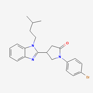 1-(4-Bromophenyl)-4-[1-(3-methylbutyl)benzimidazol-2-yl]pyrrolidin-2-one