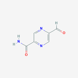 molecular formula C6H5N3O2 B2740174 5-Formylpyrazine-2-carboxamide CAS No. 1824146-81-7