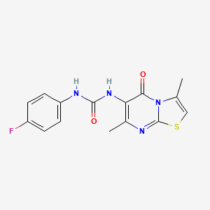 1-(3,7-dimethyl-5-oxo-5H-thiazolo[3,2-a]pyrimidin-6-yl)-3-(4-fluorophenyl)urea