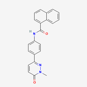 N-(4-(1-methyl-6-oxo-1,6-dihydropyridazin-3-yl)phenyl)-1-naphthamide