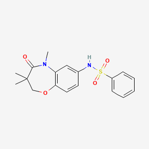 N-(3,3,5-trimethyl-4-oxo-2,3,4,5-tetrahydrobenzo[b][1,4]oxazepin-7-yl)benzenesulfonamide