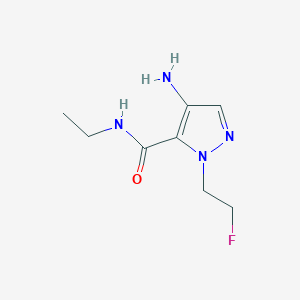molecular formula C8H13FN4O B2740187 4-Amino-N-ethyl-1-(2-fluoroethyl)-1H-pyrazole-5-carboxamide CAS No. 2101196-67-0