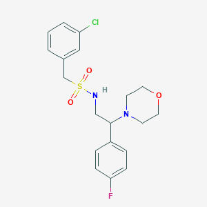 molecular formula C19H22ClFN2O3S B2740192 1-(3-chlorophenyl)-N-(2-(4-fluorophenyl)-2-morpholinoethyl)methanesulfonamide CAS No. 1209409-75-5