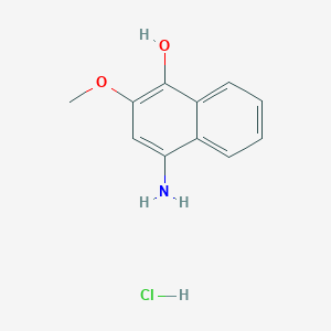 molecular formula C11H12ClNO2 B2740194 4-Amino-2-methoxynaphthalen-1-ol hydrochloride CAS No. 1616752-18-1